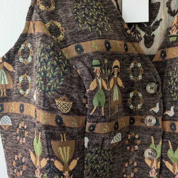 NWT Cider Jacquard Cottagecore Print Vest Top and Mini Skirt Set sz 1XL - Picture 5 of 13